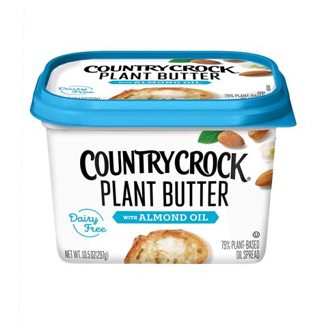 Country Crock, Dairy Free, Plant Butter With Almond Oil, 10.5 oz Tub - Walmart.com