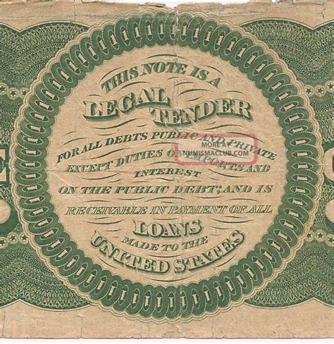 1862 $1 Dollar Bill United States Legal Tender Note Us Currency ...