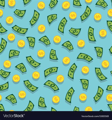 Seamless background with money Royalty Free Vector Image