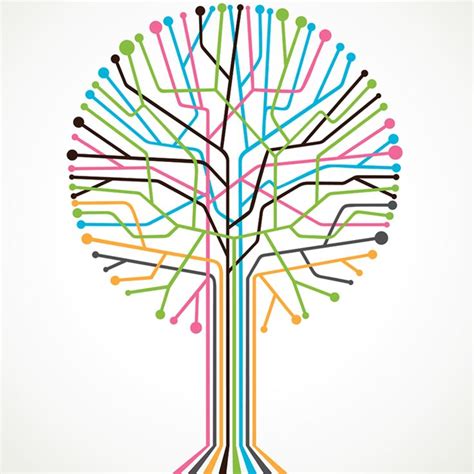 Abstract tree, Needlepoint patterns, Stock illustration