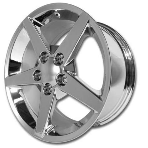 Corvette Wheel, C6 Style Chrome 17" x 8.5", 58mm Offset, 1988-2004