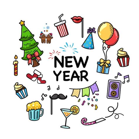 Happy New Year Clip Art Images - Free Download on Freepik