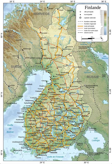 Carte de la Finlande - Plusieurs cartes du pays du nord de l'Europe