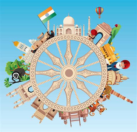 India Landmarks Illustrations, Royalty-Free Vector Graphics & Clip Art - iStock