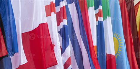 International Flags blowing in the wind 857265 Stock Photo at Vecteezy