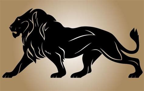 Silhouette Lion Vector - Vector download