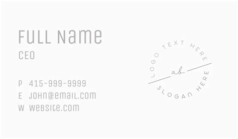 Minimalist Dainty Lettermark Business Card | BrandCrowd Business Card Maker