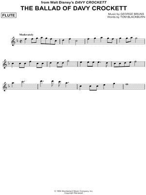 "The Ballad of Davy Crockett" Sheet Music - 18 Arrangements Available Instantly - Musicnotes