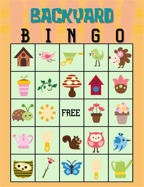 Cute Backyard Bingo Game for Families - Thrifty Mommas Tips