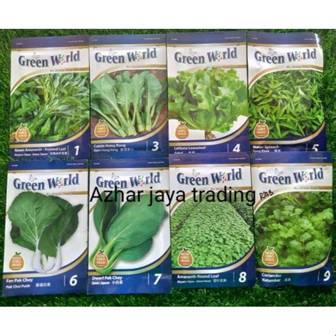 Benih sayur-sayuran berdaun. | Shopee Malaysia