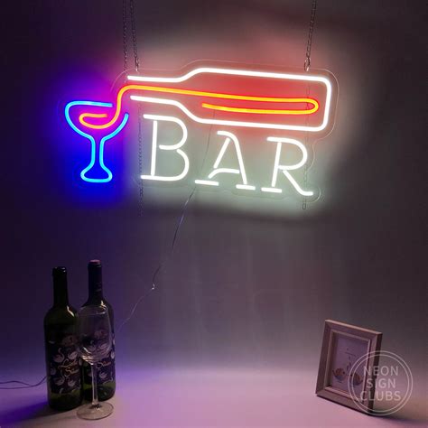 Neon Bar Sign Beer Signs Basement Pub Bar Store Signage | Etsy