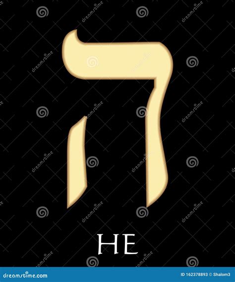 Hebrew Letter he, Fifth Letter of Hebrew Alphabet, Meaning is Window ...