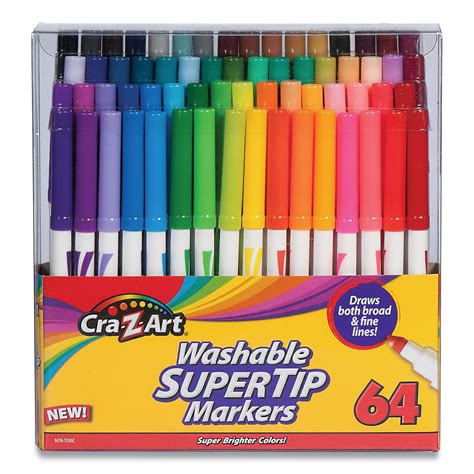 Cra-Z-Art® Washable SuperTip Markers, Fine/Broad Bullet Tips, Assorted ...