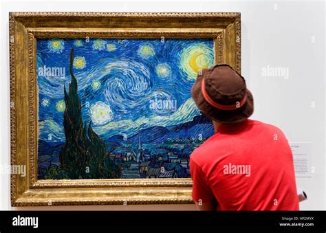 MoMA (Museum of Modern Art). The starry night; Vincent Van Gogh,New York City, USA Stock Photo ...