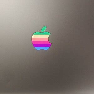 GLOWING Apple Macbook Decal Sticker Retro LED Logo Macbook Air - Etsy