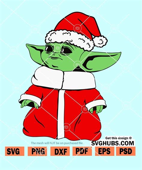 Baby Yoda Christmas Svg