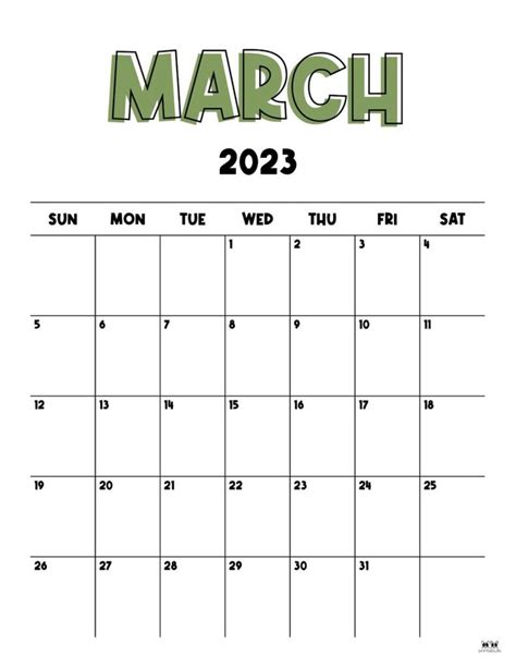 Printable-March-2023-Calendar-22 | March calendar printable, Free ...