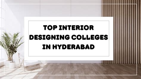 Top Interior Designing Colleges in Hyderabad - YouTube