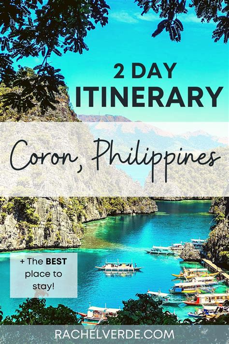 Itinerary - Coron, Palawan, Philippines | Philippines travel, Asia ...