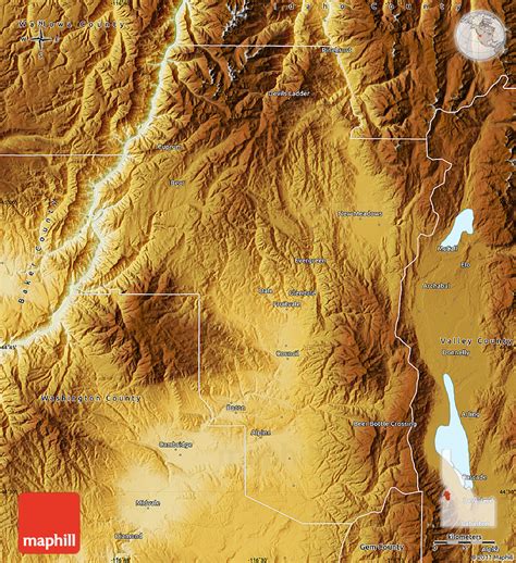 Physical Map of Adams County