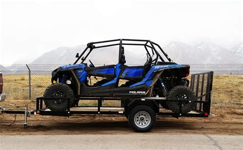 Echo 13' Advantage ATV-UTV Trailer with full size blue RZR.