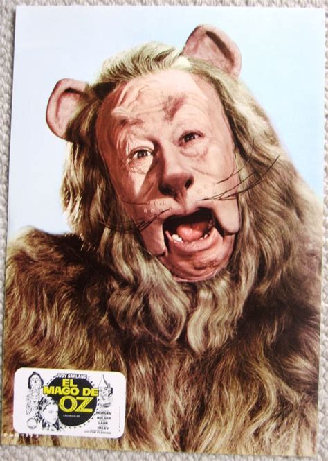 Bert Lahr the Cowardly Lion in the Wizard of Oz Spanish lobby card ...