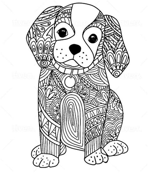 Dog Mandala Coloring Pages