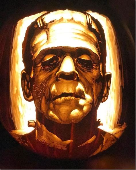 Awesome Frankenstein's Monster Pumpkin Carving | Pumpkin carving, Carving, Bride of frankenstein