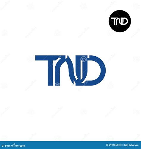 Letter TND Monogram Logo Design Unique Stock Illustration - Illustration of abbreviation, simple ...