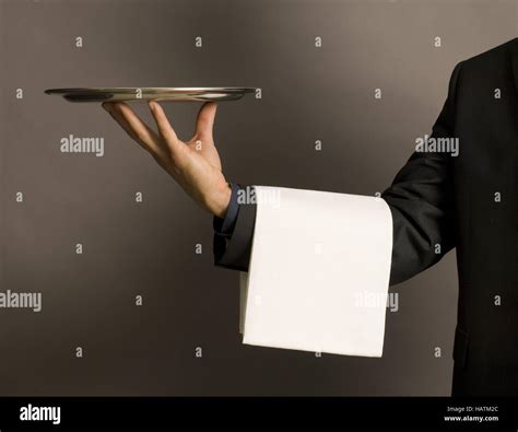 waiter with tray Stock Photo - Alamy