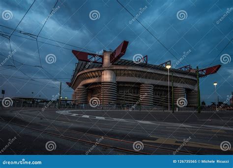 San Siro Stadium of Milan at Night Stock Image - Image of europe, meazza: 126735565