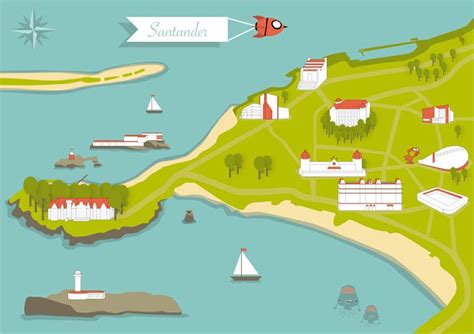 Santander City Map | Illustrated map