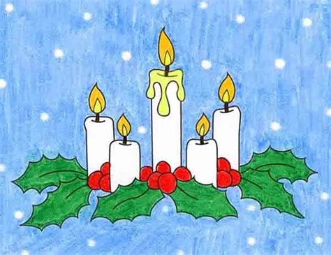 Easy How to Draw a Candle Tutorial and Candle Coloring Page