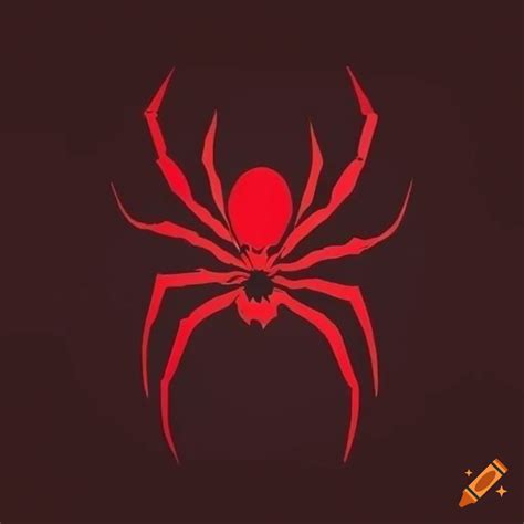 Red spider logo design on Craiyon