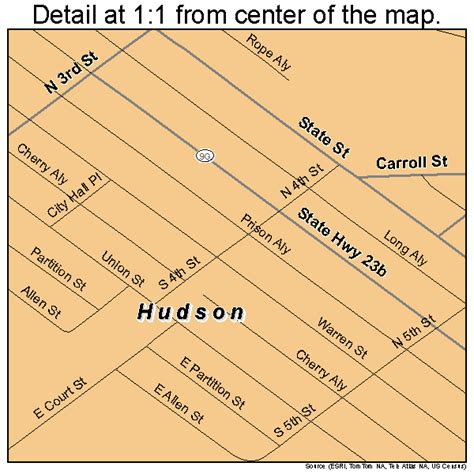 Hudson New York Street Map 3635969