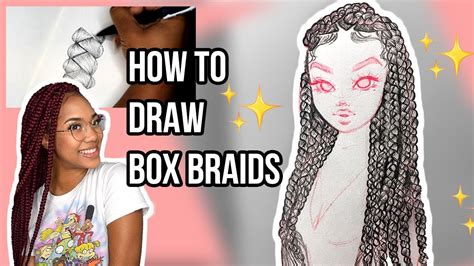 Cartoon Box Braids Drawing - Debsartliff