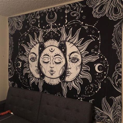 Sun Moon Tapestry 7 in 2020 | Moon tapestry, Sun and moon tapestry, Cool tapestries