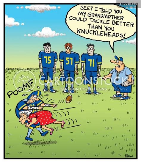 Football Tackle Cartoons and Comics - funny pictures from CartoonStock