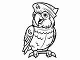 Pirate & Parrot Friends Coloring  Page sketch template