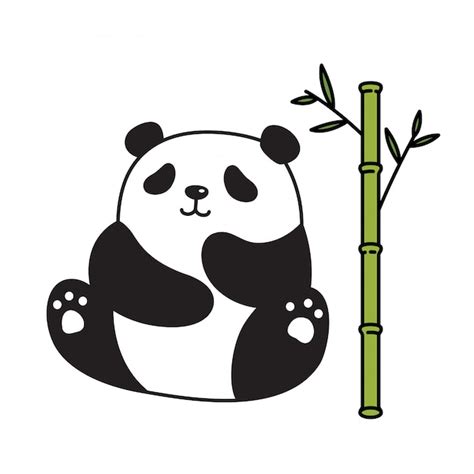 Beer panda cartoon bamboe | Premium Vector