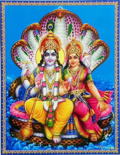 Vishnu with Lakshmi Sitting on the Coil of Sheshanaga