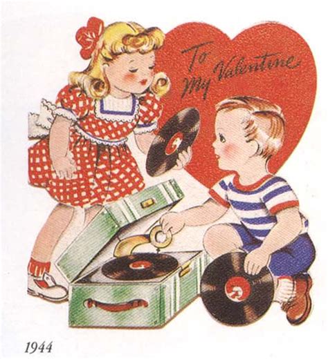 vintage kids record player 1944 | valentine cards vintage | Flickr