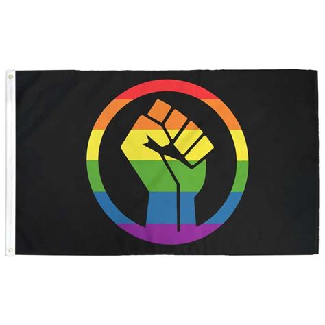 Black Lives Matter Pride Fist Flag | Flags For Good