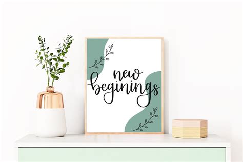 New Beginnings Wall Art Inspirational Wall Art Instant | Etsy