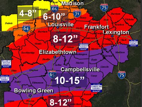 Louisville weather forecast: Up to a foot of snow