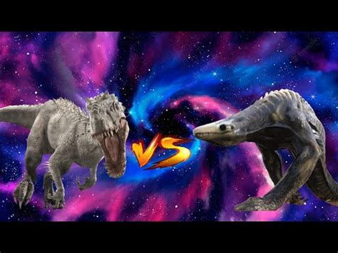 Indominus Rex(Adult) Vs Skullcrawler(juvenile) - YouTube