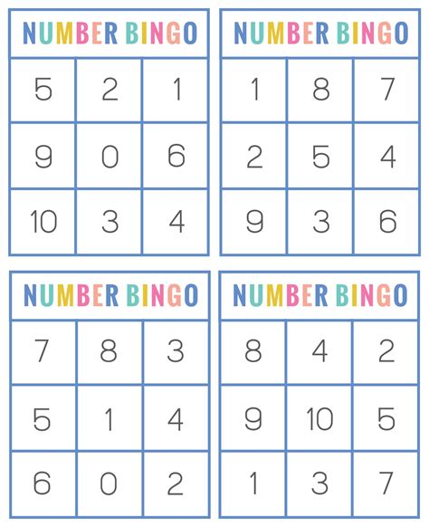 Bingo Card Numbers