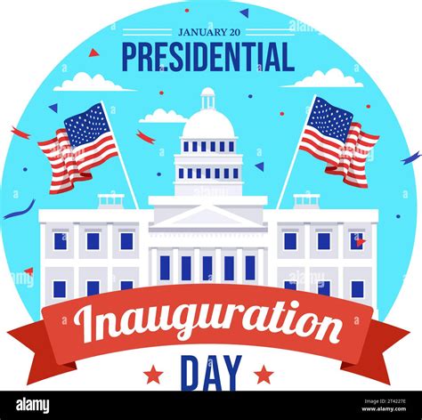 USA Presidential Inauguration Day Vector Illustration January 20 with ...