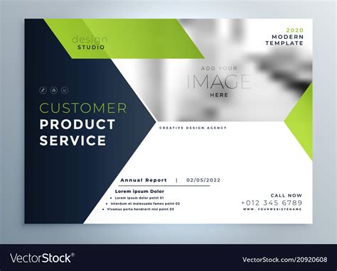 Creative green modern brochure flyer template Vector Image