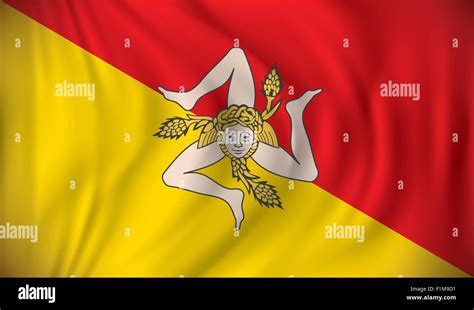 Flag of Sicily - vector illustration Stock Vector Image & Art - Alamy